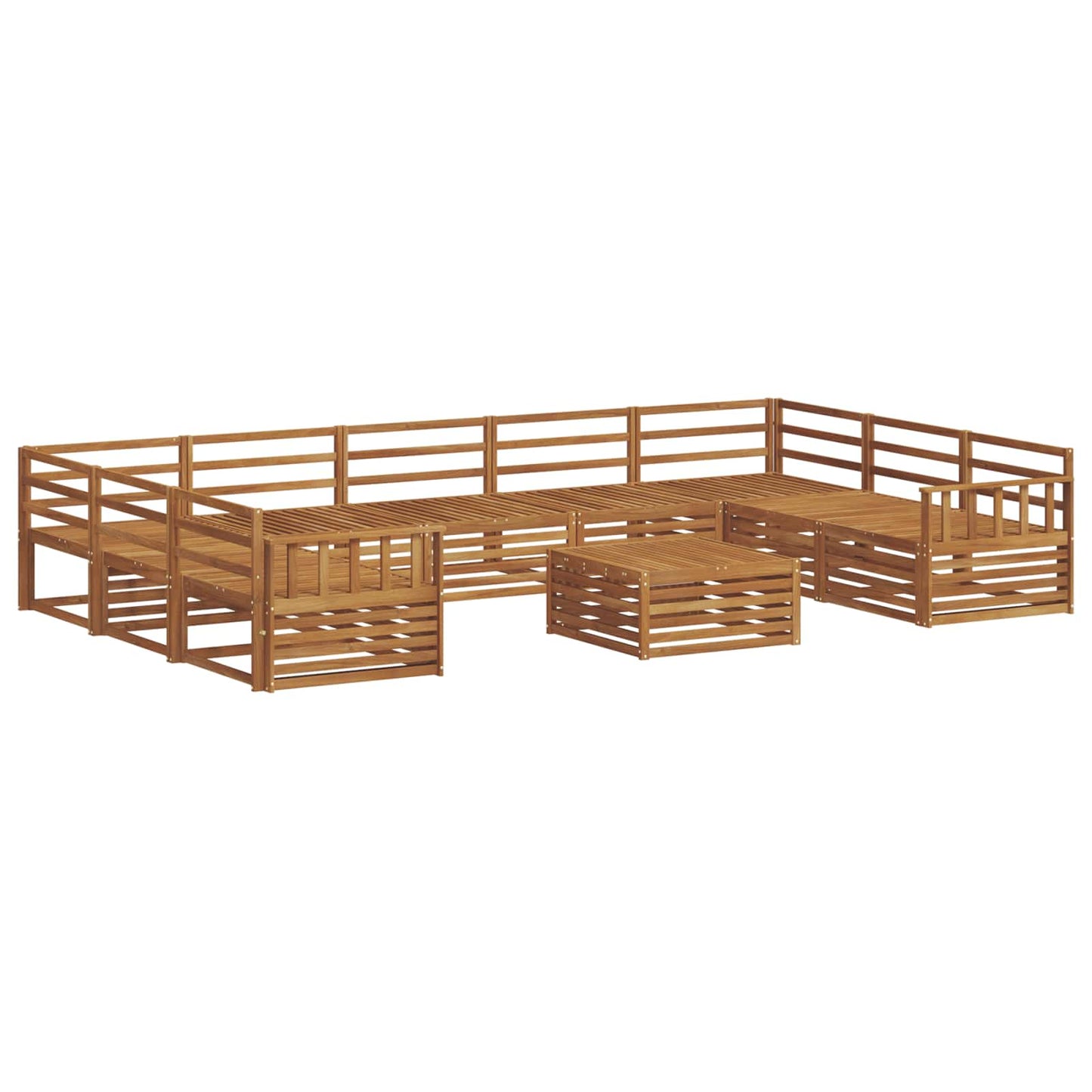 Set di divani da esterno 10 pcs Naturale | homemem39