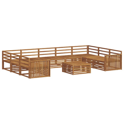 Set di divani da esterno 10 pcs Naturale | homemem39