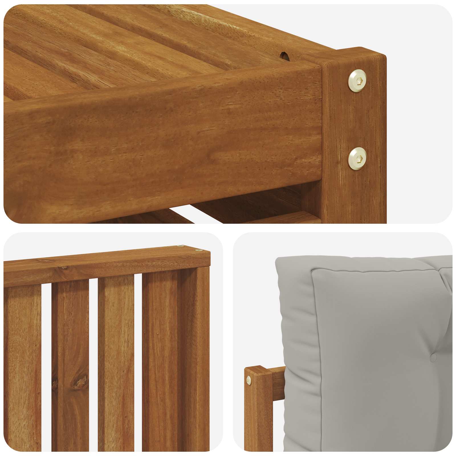 Set di divani da esterno 10 pcs Grigio Naturale e Chiaro | homemem39