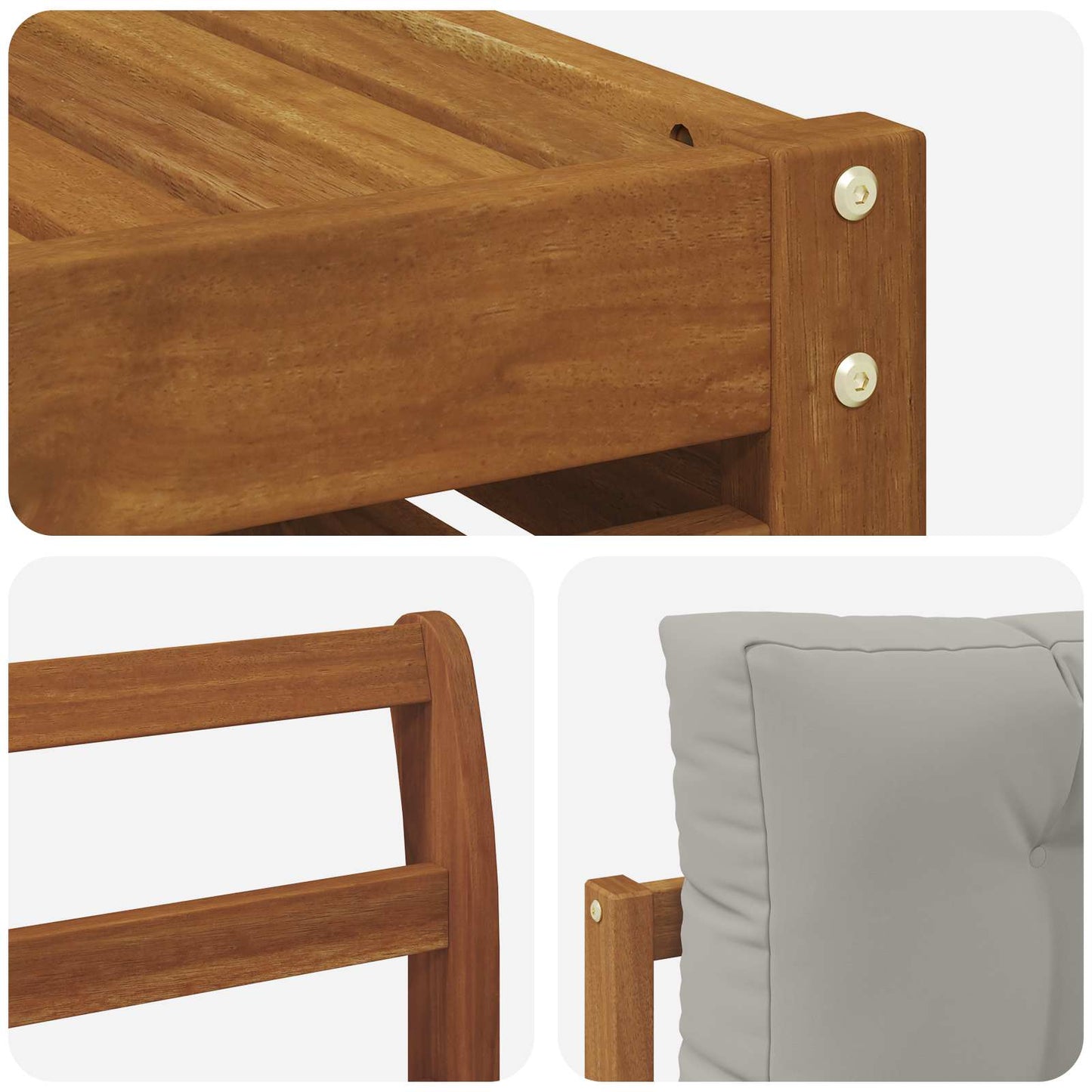 Set di divani da esterno 10 pcs Grigio Naturale e Chiaro | homemem39