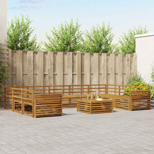 Set di divani da esterno 10 pcs Naturale | homemem39