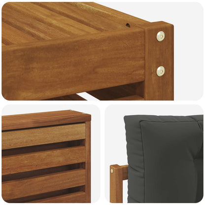 Set di divani da esterno 10 pcs Naturale e Antracite | homemem39