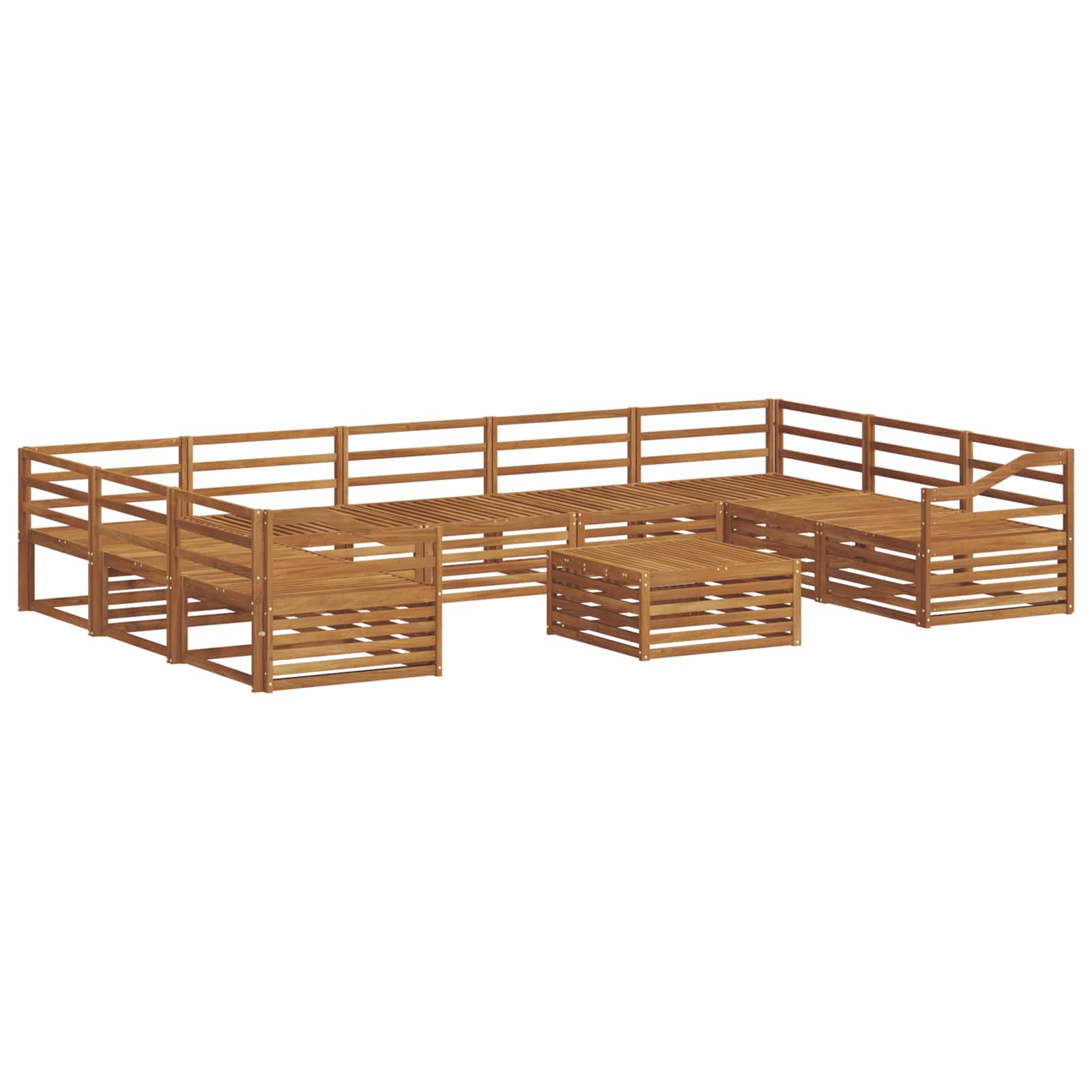 Set di divani da esterno 10 pcs Naturale | homemem39