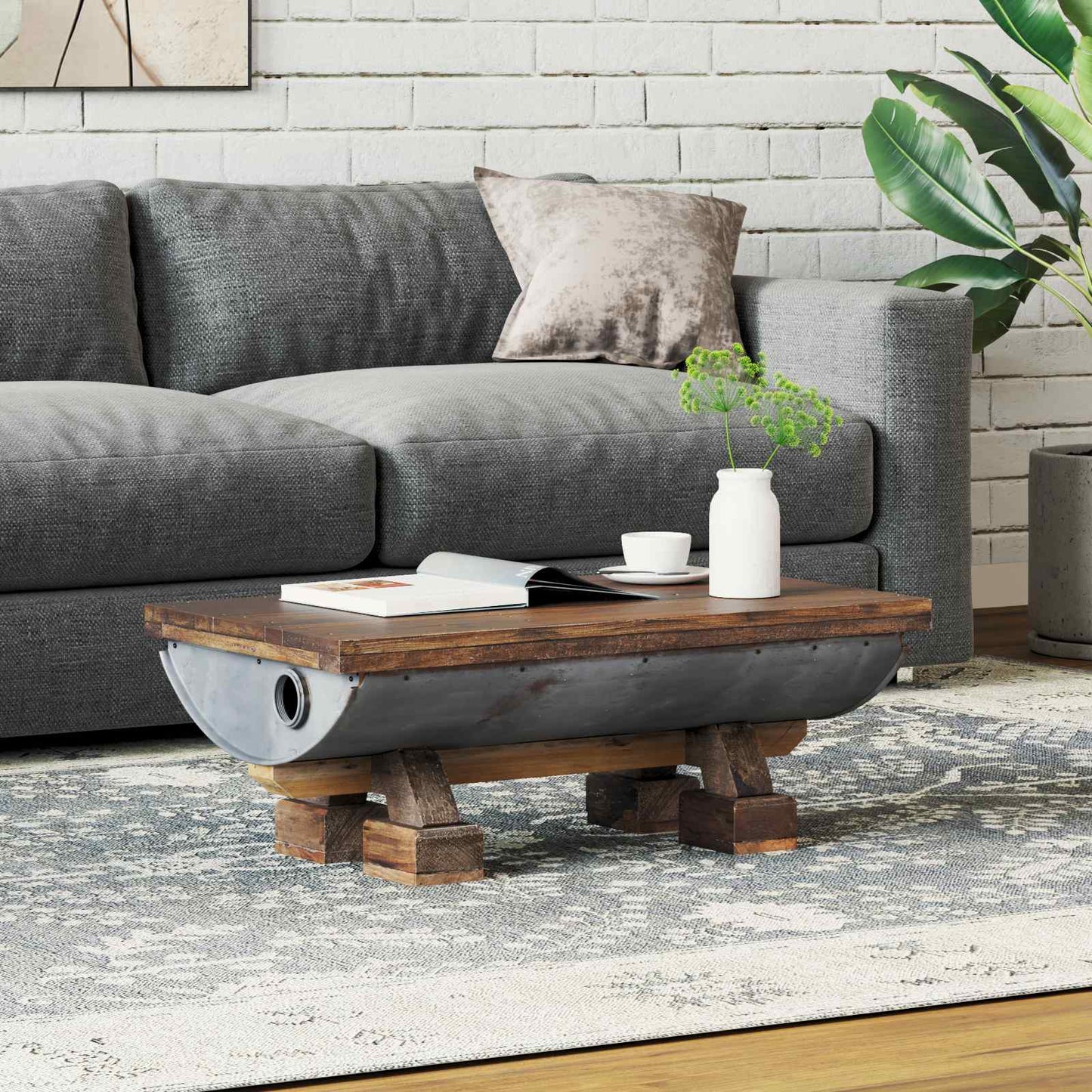 Tavolino da salotto Naturale 90 x 50 x 35 cm legno | homemem39