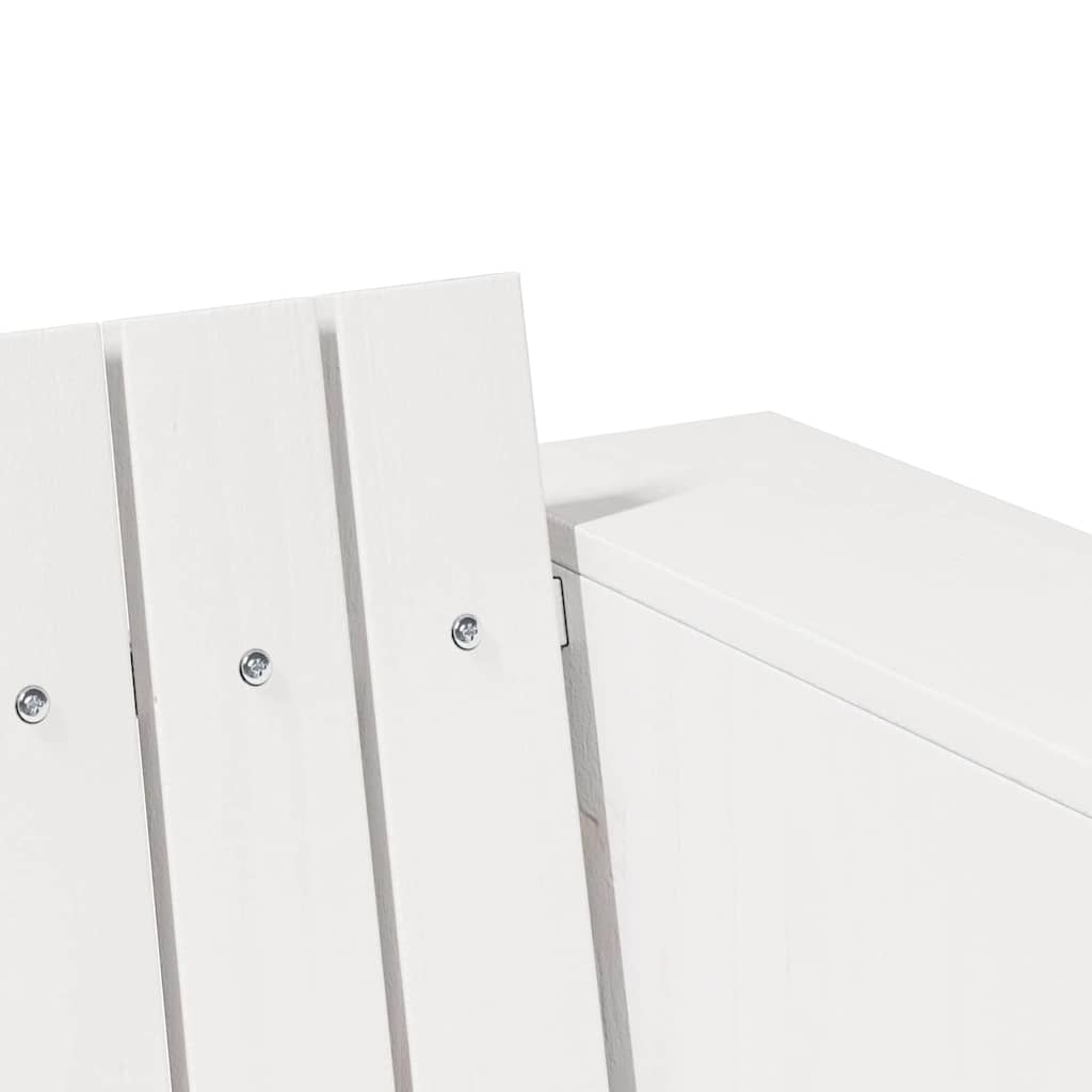 Divano da giardino Bianco 185,5 x 60 x 62 cm Pino massello