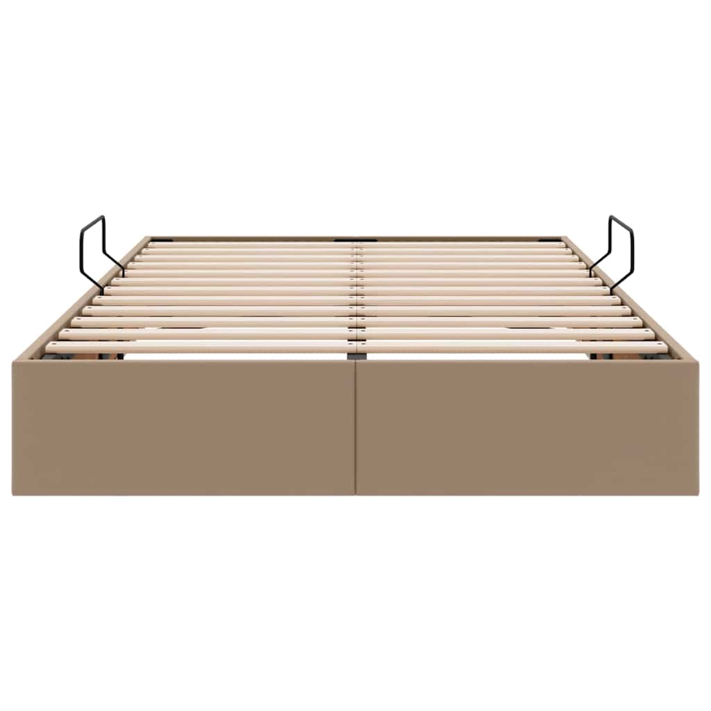 Letto con Contenitore Cappuccino 120 x 200 cm Pelle sintetica