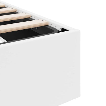 Letto con Contenitore Bianco Puro 100 x 190 cm Similpelle | homemem39