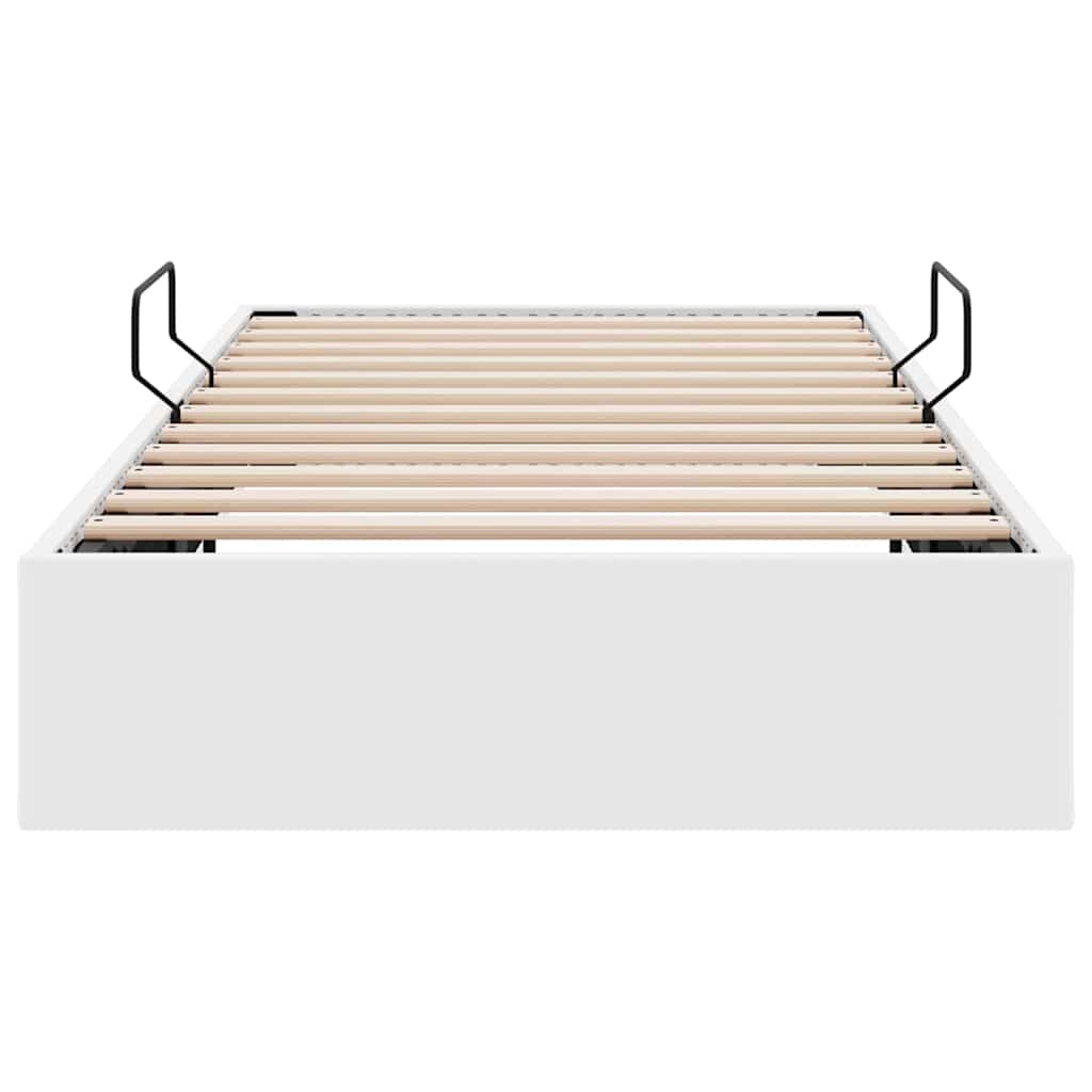 Letto con Contenitore Bianco Puro 100 x 190 cm Similpelle | homemem39