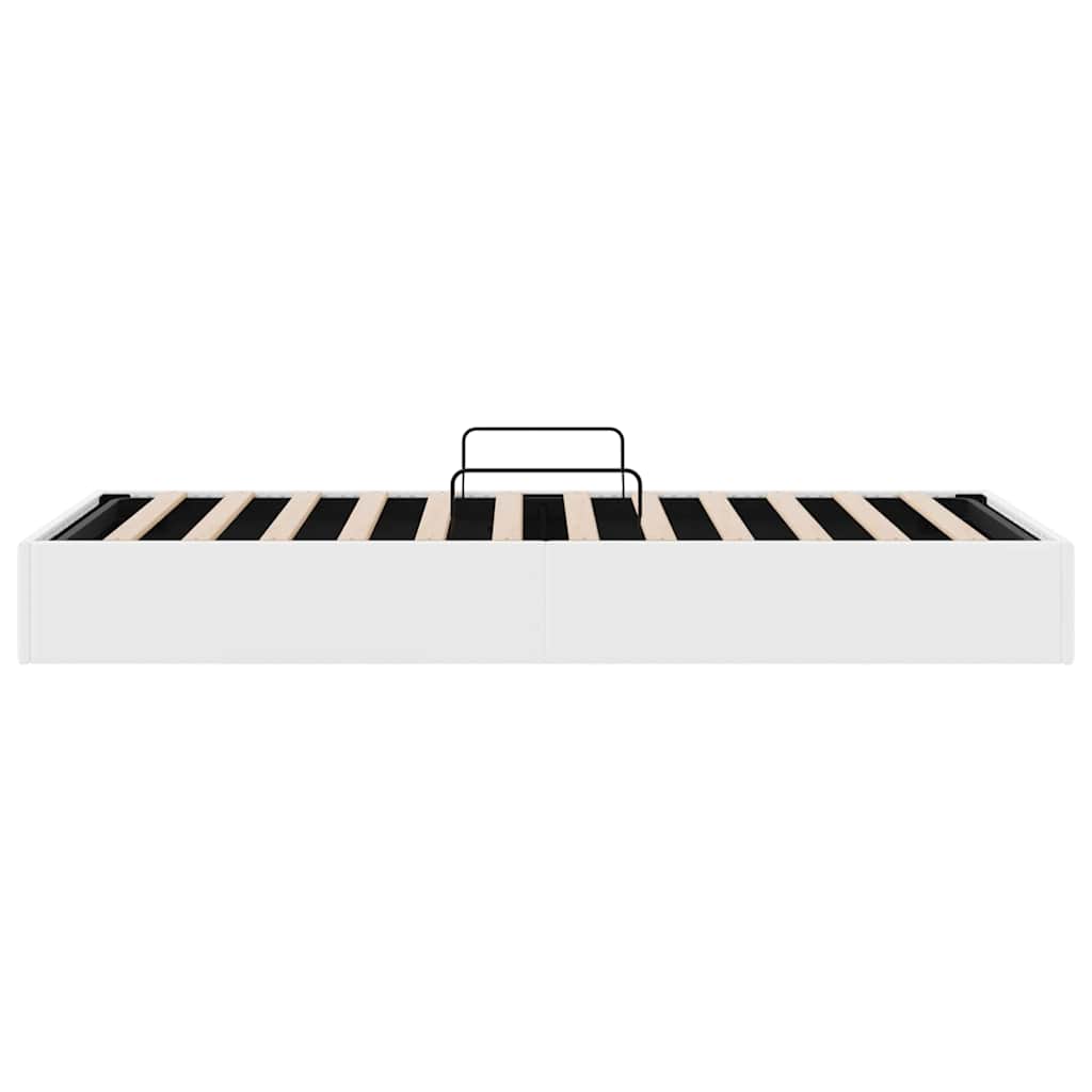 Letto con Contenitore Bianco Puro 100 x 190 cm Similpelle | homemem39