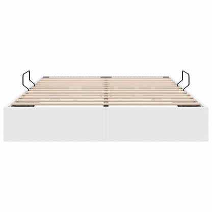 Letto con Contenitore Bianco Puro 137 x 190 cm Similpelle | homemem39