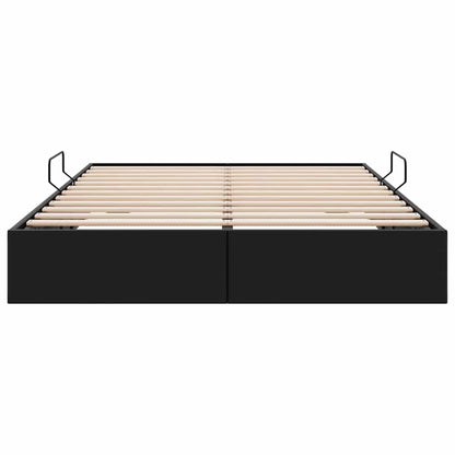Letto con Contenitore Nero 153 x 203 cm Similpelle | homemem39