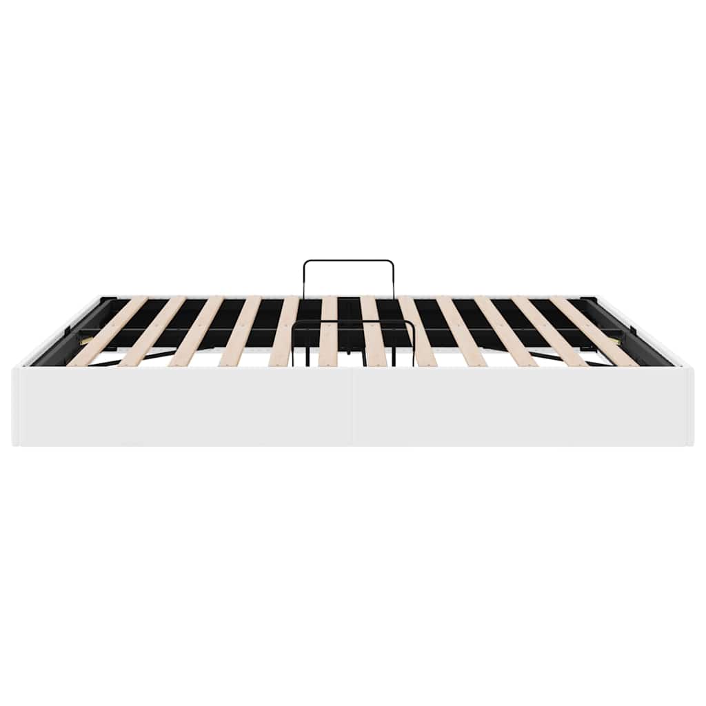 Letto con Contenitore Bianco Puro 193 x 203 cm Similpelle | homemem39