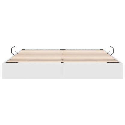 Letto con Contenitore Bianco Puro 183 x 213 cm Similpelle | homemem39