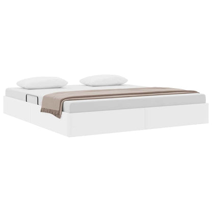 Letto con Contenitore Bianco Puro 183 x 213 cm Similpelle | homemem39