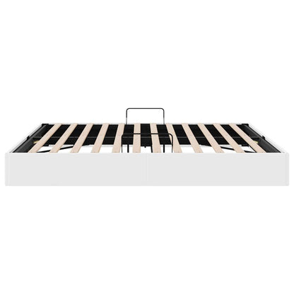 Letto con Contenitore Bianco Puro 183 x 213 cm Similpelle | homemem39