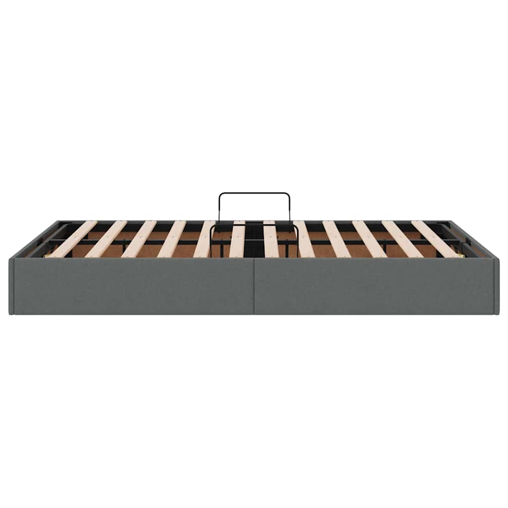 Letto con Contenitore Grigio scuro 120 x 200 cm Tessuto