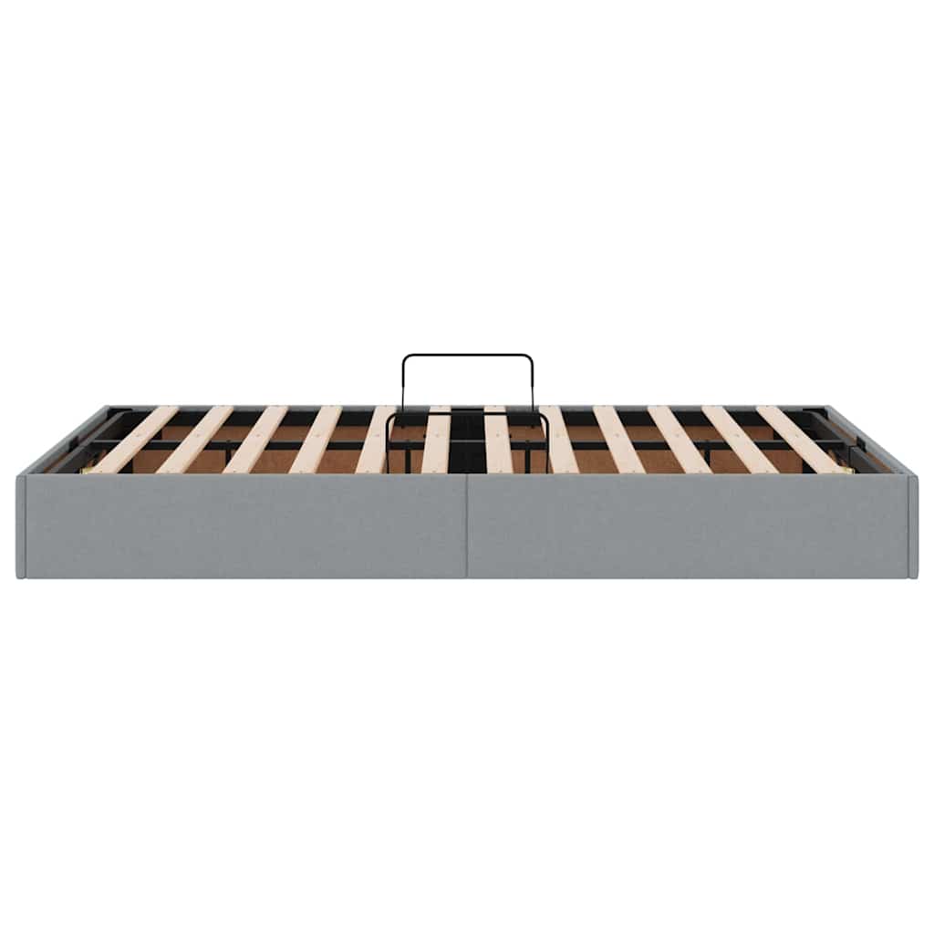 Letto con Contenitore Grigio chiaro 120 x 200 cm Tessuto