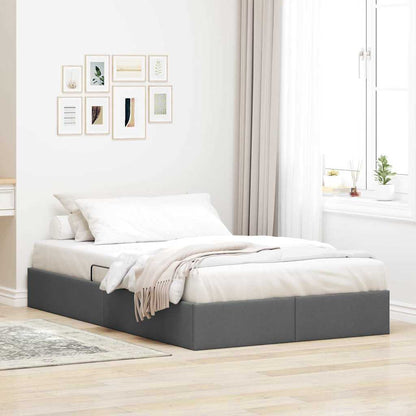 Letto con Contenitore Grigio scuro 120 x 200 cm Tessuto