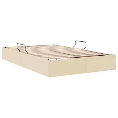Letto con Contenitore con materasso Crema 120 x 200 cm Tessuto
