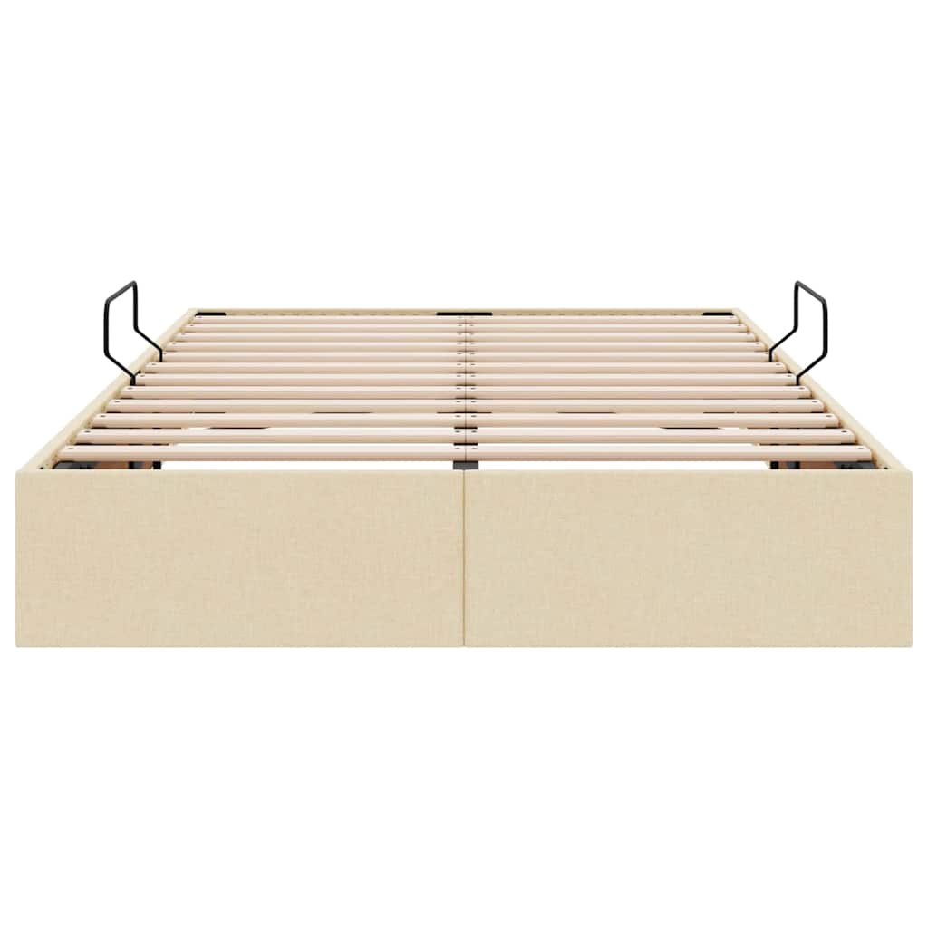 Letto con Contenitore con materasso Crema 120 x 200 cm Tessuto