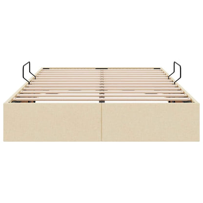 Letto con Contenitore con materasso Crema 120 x 200 cm Tessuto