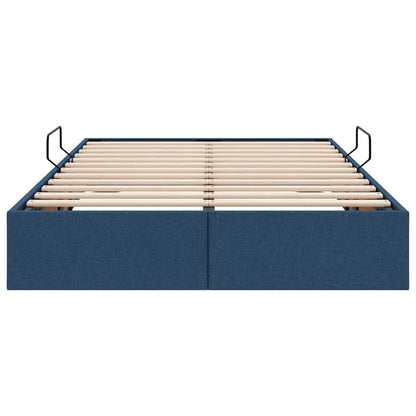 Letto con Contenitore con materasso Blu 120 x 200 cm Tessuto