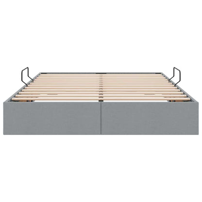 Letto con Contenitore Grigio chiaro 140 x 190 cm Tessuto