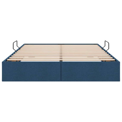 Letto con Contenitore con materasso Blu 140 x 190 cm Tessuto