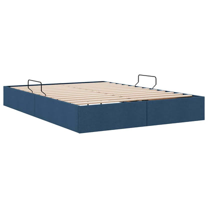 Letto con Contenitore con materasso Blu 140 x 200 cm Tessuto