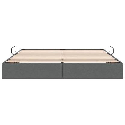 Letto con Contenitore Grigio scuro 160 x 200 cm Tessuto