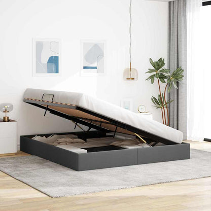 Letto con Contenitore Grigio scuro 180 x 200 cm Tessuto
