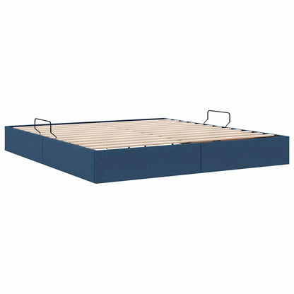 Letto con Contenitore con materasso Blu 180 x 200 cm Tessuto