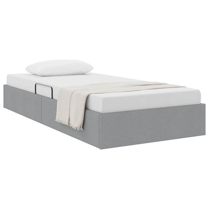 Letto con Contenitore Grigio Chiaro 90 x 190 cm Tessuto | homemem39