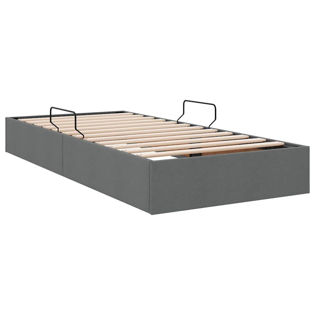 Letto con Contenitore Grigio Scuro 90 x 190 cm Tessuto | homemem39