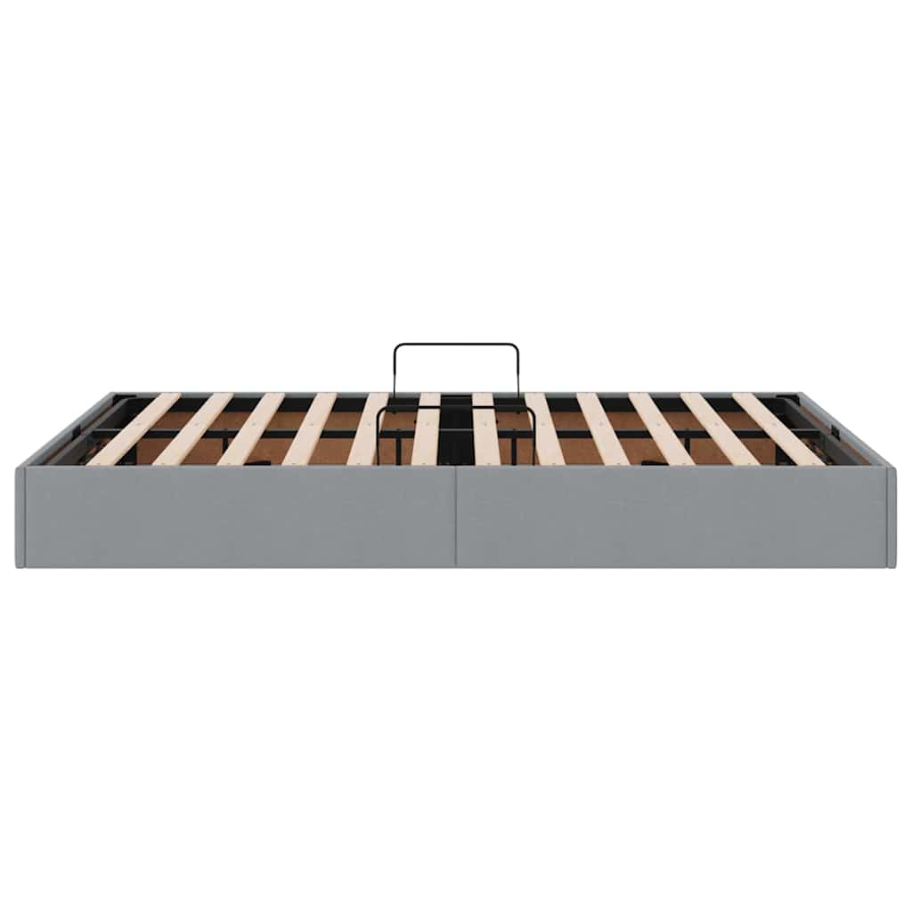 Letto con Contenitore Grigio Chiaro 135 x 190 cm Tessuto | homemem39