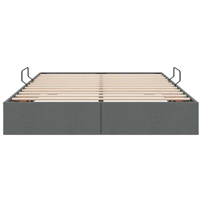 Letto con Contenitore Grigio Scuro 135 x 190 cm Tessuto | homemem39