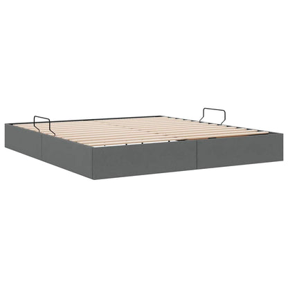 Letto con Contenitore Grigio Scuro 180 x 200 cm Tessuto | homemem39