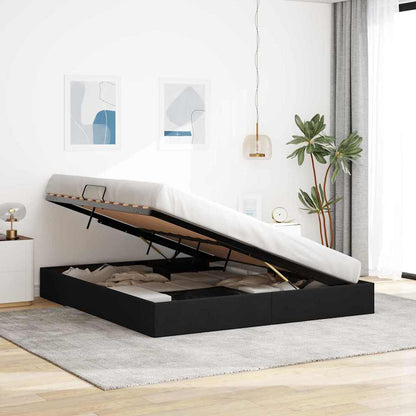 Letto con Contenitore Nero 180 x 200 cm Tessuto | homemem39