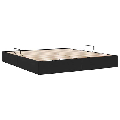 Letto con Contenitore Nero 180 x 200 cm Tessuto | homemem39