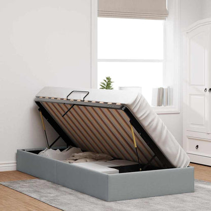Letto con Contenitore Grigio Chiaro 203 x 100 cm Tessuto | homemem39