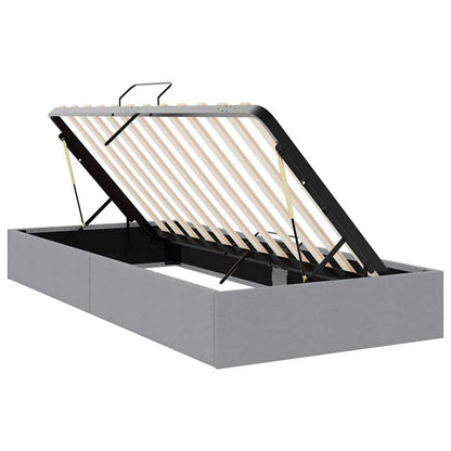 Letto con Contenitore Grigio Chiaro 203 x 100 cm Tessuto | homemem39
