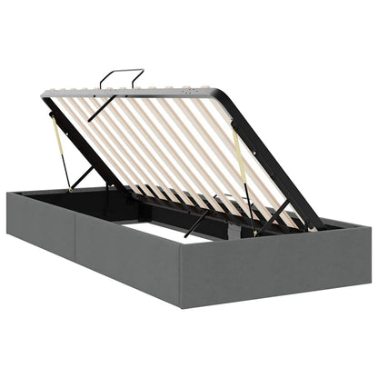 Letto con Contenitore Grigio Scuro 203 x 100 cm Tessuto | homemem39