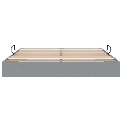 Letto con Contenitore Grigio Chiaro 193 x 203 cm Tessuto | homemem39