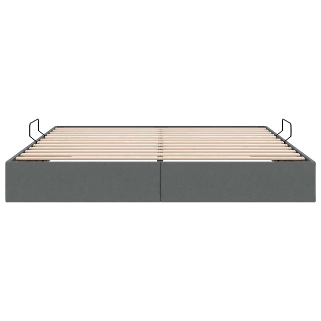 Letto con Contenitore Grigio Scuro 193 x 203 cm Tessuto | homemem39