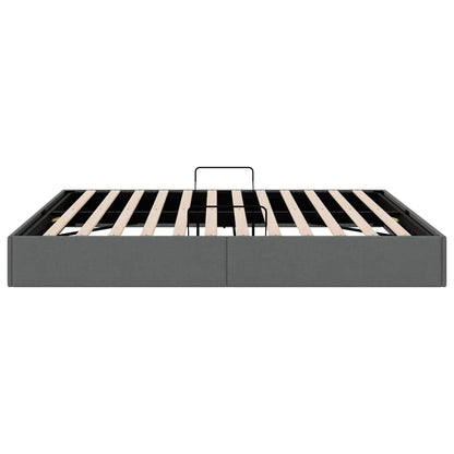 Letto con Contenitore Grigio Scuro 193 x 203 cm Tessuto | homemem39