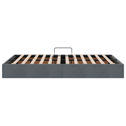Letto con Contenitore Grigio scuro 120 x 200 cm Velluto