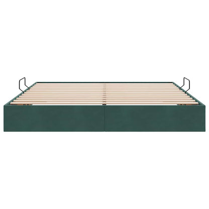 Letto con Contenitore Verde Scuro 180 x 200 cm Velluto