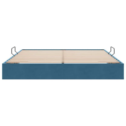 Letto con Contenitore Blu Scuro 180 x 200 cm Velluto