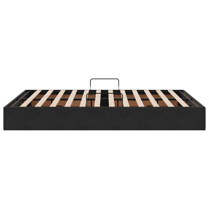 Letto con Contenitore Nero 135 x 190 cm Velluto | homemem39