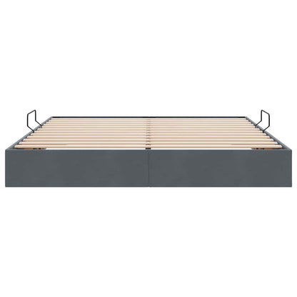 Letto con Contenitore Grigio Scuro 180 x 200 cm Velluto | homemem39